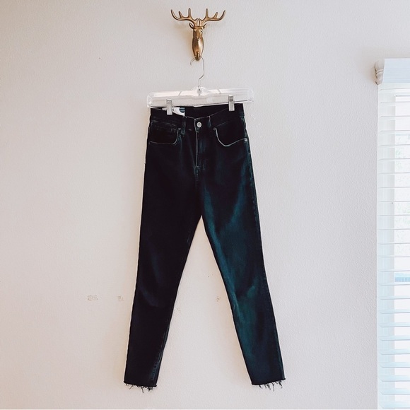 Marine Layer Denim - Marine Layer Women's Black High Waist Skinny Jeans Size 26